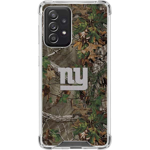 NFL New York Giants Realtree Xtra Green Camo Galaxy A52 5G Clear Case